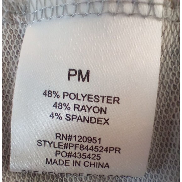 Olive + Oak Tie Waist Knit Dress Gray Black Floral Petite Medium Casual Cozy - Picture 7 of 7